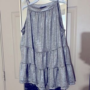 Kim & Cam Shimmering Silver blouse